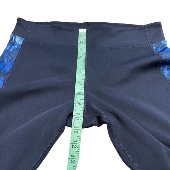 Adidas Climalite Women's Capris Tights Navy Blue & White Activewear L Large - Picture 8 of 11